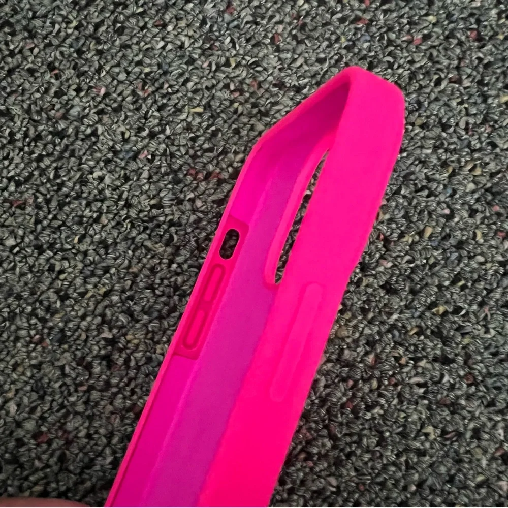 AMAZON Neon Bright Pink iPhone 13 Pro Thin Protective Silicon Shockproof Case